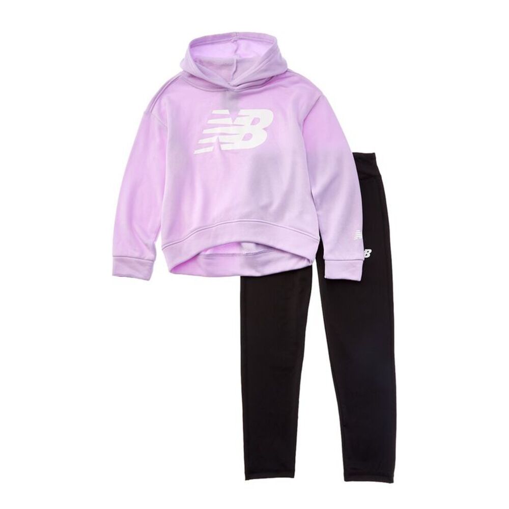New Balance Girls  2Pc Hoodie & Legging Set, Purple